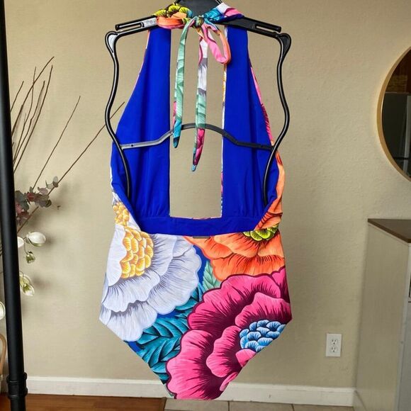 Mara Hoffman floral one piece bathing suit "Flora" Halter size S‎ - Picture 11 of 16